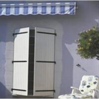 VOLET BATTANT ALU EXTRUDE 2 VANTAUX BLANC