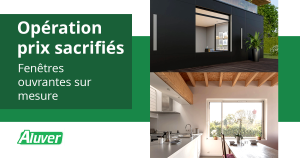 Fenêtres battantes à vos mesures en aluminium à prix imbattables.